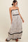 Ivory Floral Contrast Trim Maxi Dress