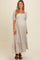 Ivory Floral Pleated Bodice Maternity Maxi Dress