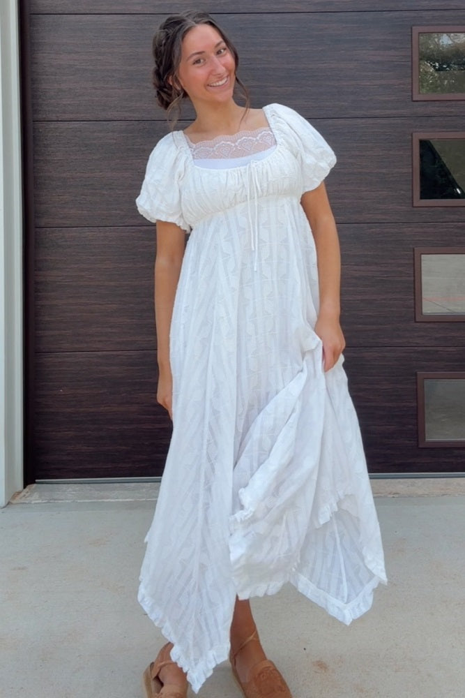 White Flowy Dress