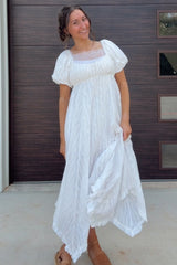 White Flowy Dress