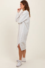 Heather Beige Sweatshirt Midi Dress