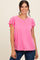Pink Ruffle Short Sleeve Top