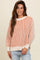 Camel Ribbed Balloon Sleeve Sweater