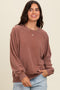 Brown Vintage Wash Relaxed Fit Sweatshirt