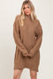 Mocha Exposed Seam Oversized Sweater Dress