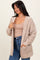 Beige Two Toned Oversized Cable Knit Cardigan