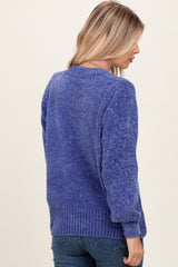 Periwinkle Chenille Knit Sweater