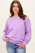 Lavender Fleece Crew Neck Relaxed Fit Sweatshirt