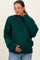 Forest Green Chunky Knit Mock Neck Maternity Sweater