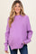Lavender Mock Neck Basic Maternity Sweater