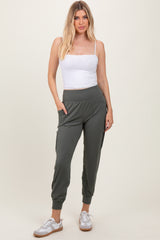 Olive Cargo Pocket Jogger Pants