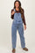 Blue Distressed Denim Maternity Overalls