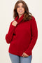 Burgundy Basic Ribbed Turtle Neck Sweater