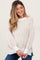 Taupe Ribbed Balloon Sleeve Maternity Sweater