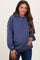 Blue Basic Maternity Hoodie Sweatshirt