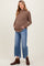 Blue Distressed Hem Cropped Wide Leg Maternity Jeans
