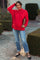 Light Blue Distressed Knee Ankle Straight Leg Maternity Jeans