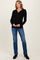 Navy Blue Vintage Wash Slim Straight Maternity Jeans