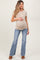 Light Blue Distressed Fringe Hem Flare Leg Maternity Jeans