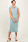 Light Olive Ribbed Knit Button Up Sleeveless Midi Dress