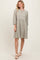 Sage Knit Ruffle Trim Dress