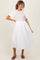 Ivory Ribbed Knit Contrast Top Maternity Midi Dress