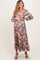 Mauve Blush Sweetheart Neckline Maternity Maxi With Side Pockets