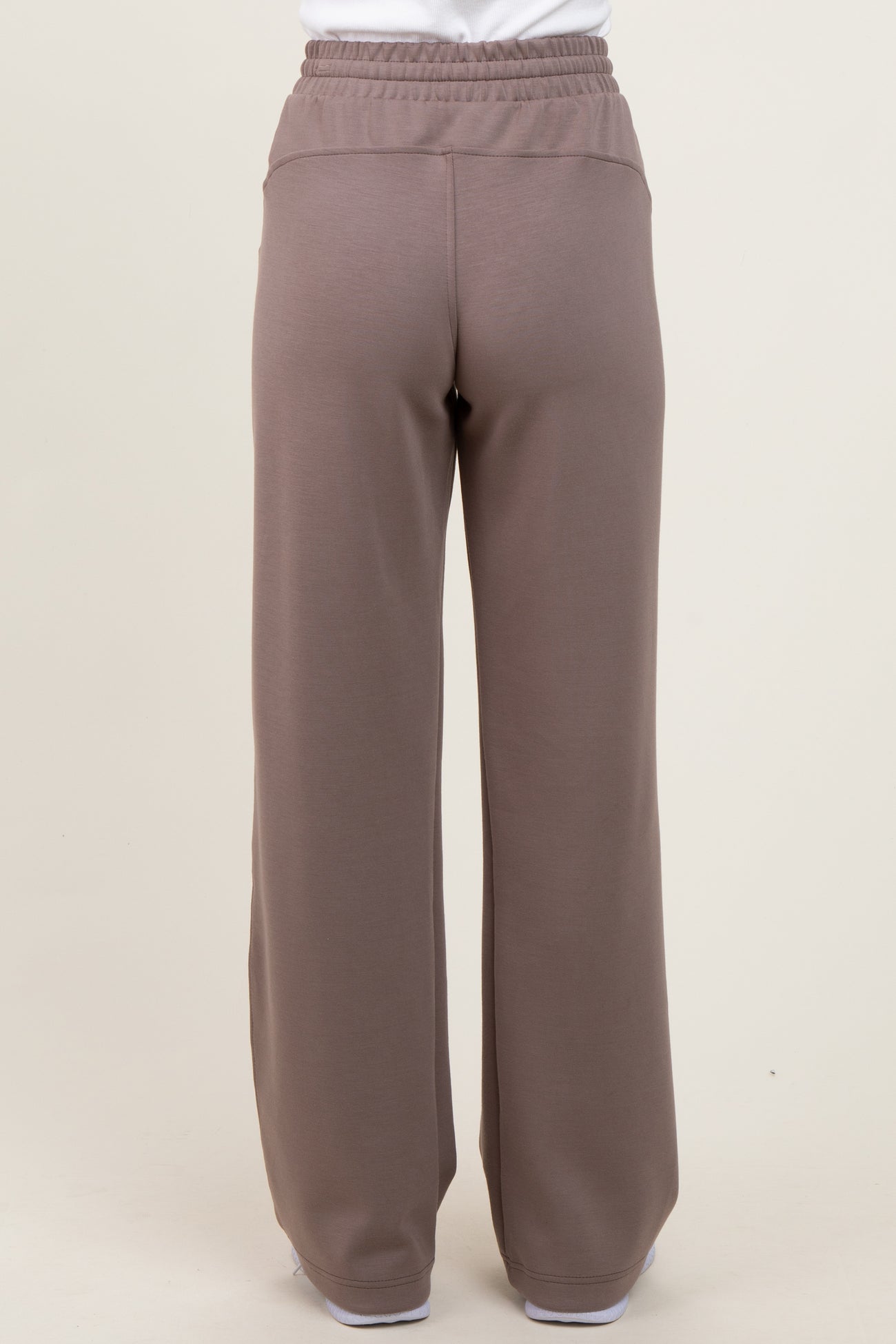 Mocha Straight Leg Drawstring Sweatpants
