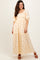 Cream Floral Smocked Puff Sleeve Maxi Dress