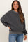 Charcoal Fleece Drop Shoulder Maternity Sweatshirt
