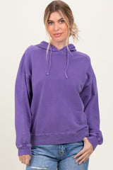 Purple French Terry Hooded Sweatshirt