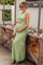 Green Striped Maternity Maxi Dress