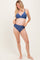 Blue Crochet Detail Double Strap Maternity Bikini Set