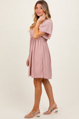 Light Pink Sweetheart Neckline Plisse Dress