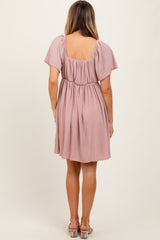 Light Pink Sweetheart Neckline Plisse Dress
