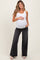 Black Washed Baggy Wide Leg Maternity Jeans