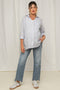 Light Blue Fringe Hem Maternity Wide Leg Jeans
