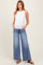 Light Blue Relaxed Wide Leg Maternity Jeans
