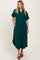 Royal Blue Button Down Front Pocket Midi Dress