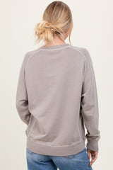 Mocha  French Terry Vintage Wash Pullover