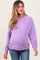 Lavender French Terry Vintage Wash Maternity Pullover