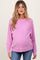 Pink French Terry Vintage Wash Maternity Pullover