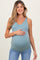 Dark Teal Reversible Seamless Maternity Fitted Tank