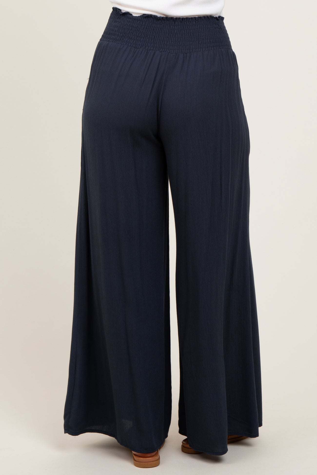 Charcoal Wide Smock Waist Pants