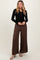 Brown Wide Smock Waist Pants