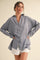 Blue Cotton Gauze Oversized Button Down Shirt
