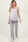 Heather Grey Rib Knit Tank and Pant Maternity Set