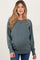 Light Olive Vintage Wash French Terry Maternity Pullover