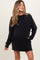 Black Long Sleeve Oversized Sweatshirt Maternity Mini Dress