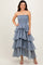Blue Layered Maxi Dress